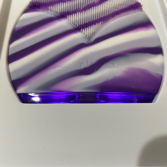 POP SONIC LEAF Sonic Facial Cleansing Device Purple Marble Cordless OPEN Box - Picture 7 of 8